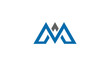 M letter mountain logo