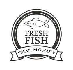 Wall Mural - Premium Quality Fresh Fish Advertising Black Label