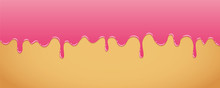 Pink Sweet Melting Icing Background Vector Illustration EPS10