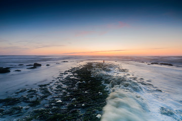 Wall Mural - moody seascape along the Dutch coast