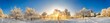 canvas print picture - Panorama von zauberhafter Winterlandschaft