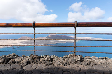 Wall Mural - Volcanic Island La Graciosa. View from Lanzarote, Canary Islands