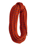 Fototapeta  - Red climbing rope on the white background