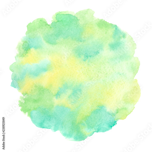 Spring Summer Eco Nature Easter Watercolor Background With