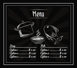 Poster - menu restaurant items