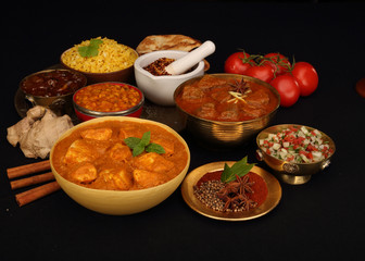 Poster - INDIAN FOODS ON TABLE      