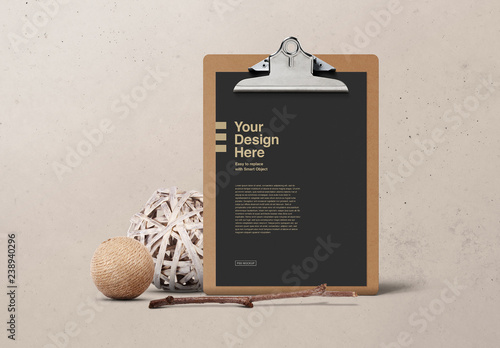 Paper On Wooden Clipboard Mockup Buy This Stock Template And Explore Similar Templates At Adobe Stock Adobe Stock