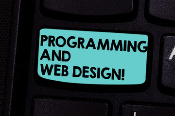 word writing text programming and web design. business concept for website development designing web