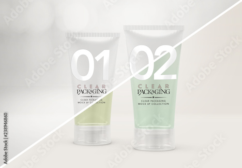 Download Clear Plastic Tubes Mockup Stock Template Adobe Stock