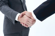 © ASDF - Businessman by handshake invites to cooperation.