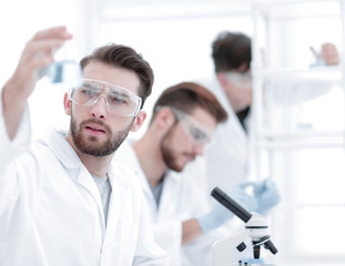 Wall Mural - closeup.scientists in the laboratory