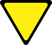 Road Sign With Give Way