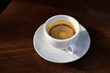 © rnophoto - Espresso coffee hot in wooden.
