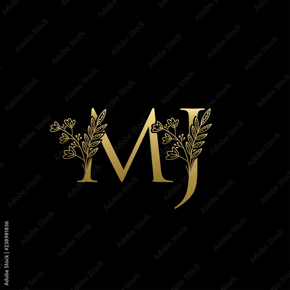 MJ Gold Royal Logo Stock Vector | Adobe Stock