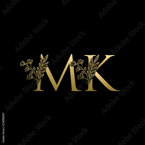 MK Gold Royal Logo Stock Vector | Adobe 