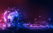 © kran77 - vector digital global technology concept, abstract background illustration