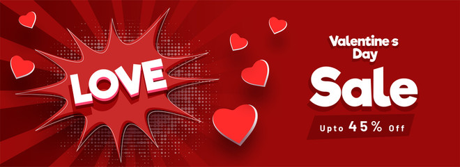 Poster - Love sale banner for Valentine's Day celebrations.