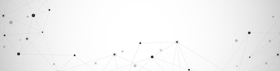 geometric abstract background with connected dots and lines. molecular structure and communication. 
