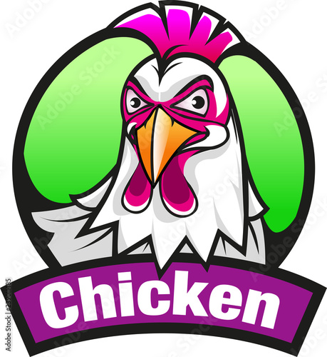 Vector Illustration Chicken Mascot For A Fast Food Fried Chicken