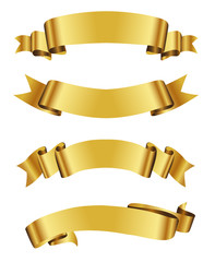 Sticker - set of golden ribbons