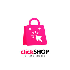 Wall Mural - click shop logo icon design. online shop logo design template