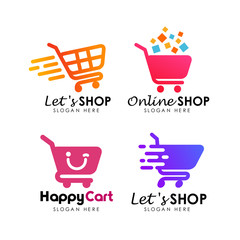 Poster - shopping cart logo design template