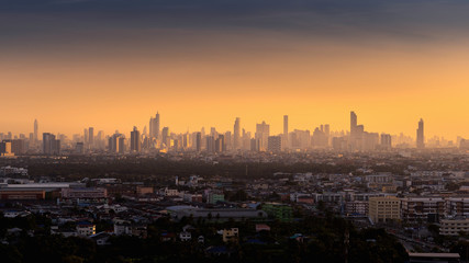 Fototapete - Bangkok city at sunrise, Thailand.