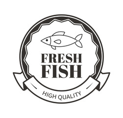 Wall Mural - Fresh Fish of High Quality, Restaurant Menu Logo