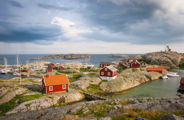 rough landscape on väderö island in the western skerries of sweden west coast, scandinavia