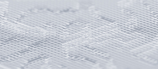 Wall Mural - abstract 3d rendering of technological surface. modern background design