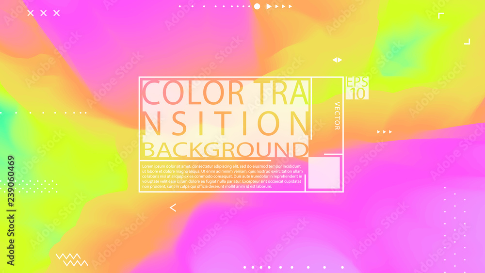 Color transition background. Poster design. Banner temolate. Splash ...