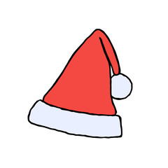 Poster - red Santa Claus hat