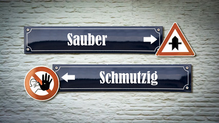 Poster - Schild 405 - Sauber