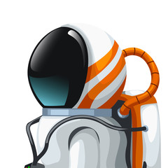 Wall Mural - astronaut close side view