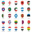 Simple Set of 25 Vector Icon. Contains such Icons as Bolivia, Iraq, Paraguay, Luxembourg, El salvador, Kenya, Sri lanka, Lithuania, Slovenia, Laos, Syria, Georgia. Editable Stroke pixel perfect