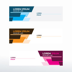 Wall Mural - abstract horizontal web banner background vector