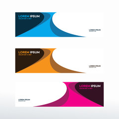 Wall Mural - abstract horizontal web banner background vector