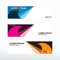 Wall Mural - abstract horizontal web banner background vector