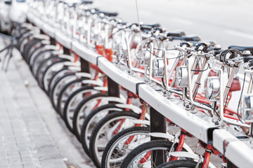 Bicycle rental station as public transport