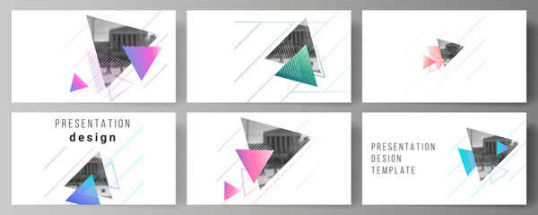 Wall Mural - the minimalistic abstract vector illustration of the editable layout of the presentation slides desi