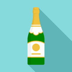 Sticker - Champagne icon. Flat illustration of champagne vector icon for web design