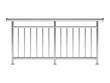 White metal modern railing render 3d model on the white background