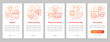 © IMG visuals icons - Blogging onboarding mobile app page screen with linear concepts
