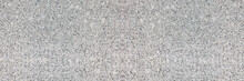 Grey Granite Rock Texture Background Close Up View Of Mineral Stone. Simple Stone Surface Of Natural Granite Material Background. Abstract Empty Seamless Pale Backdrop Banner With Empty Copy Space