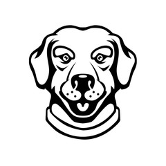 Poster - Labrador head illustration in engraving style. Design element for logo, label, sign, poster, t shirt.