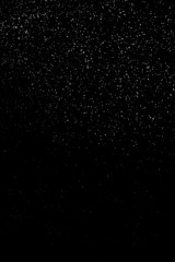 snow and snow fog on a black background