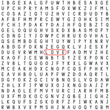Love. Find The Word In The Word Puzzle.