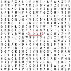 Love. Find the word in the word puzzle.