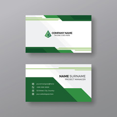 Abstract green business card design template