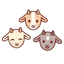 Cute Baby Goats Set
